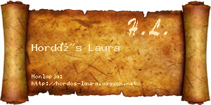 Hordós Laura névjegykártya
